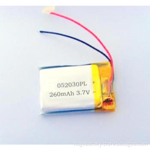052030 Lipolymer Battery 260mah